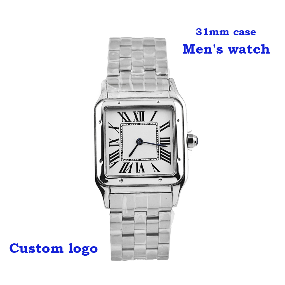Cartier Watch Tank - Neue Herrenuhr VJ20, hochwertige Edelstahl-Quadratuhr, Uhr