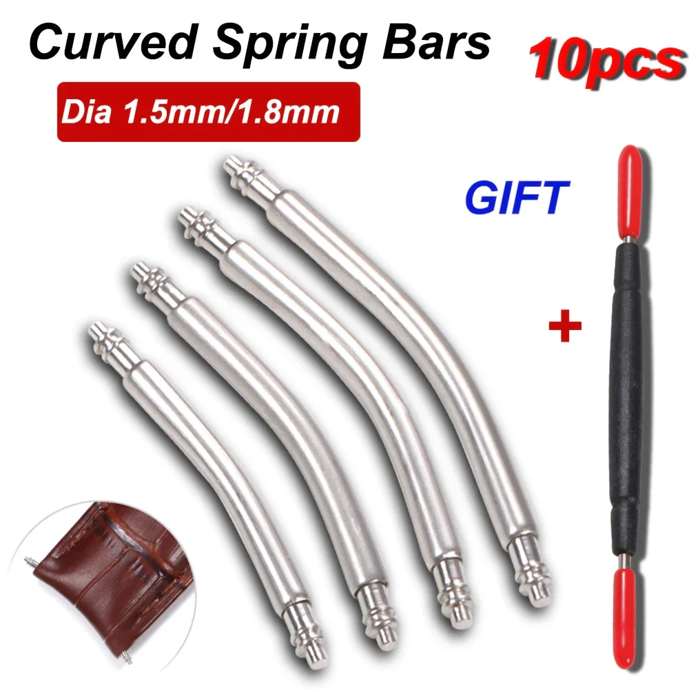 Spring Bar Tool Set - 10 Stück gebogene Endfederstange, Durchmesser 1,5