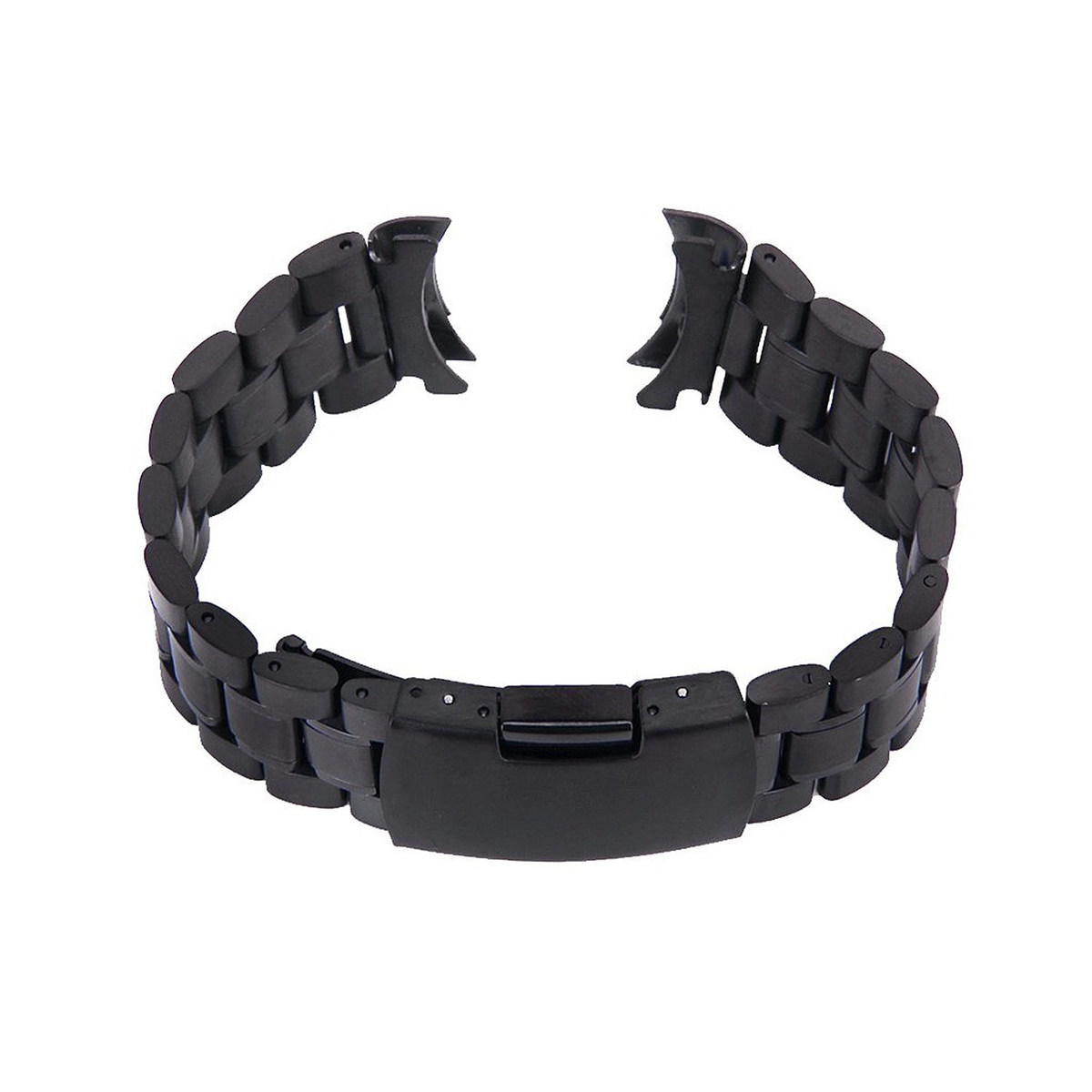 Curved Spring Bar - 2 Stück Uhrenarmband aus Edelstahl, schwarz,