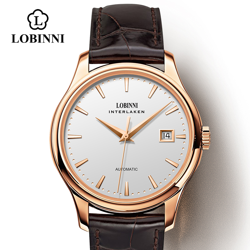 Omega Watch Constellation - LOBINNI L12026 Herren Mechanische Uhr ST2130