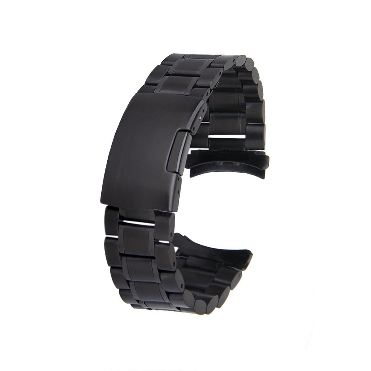 Curved Spring Bar - 2 Stück 20-mm-Uhrenarmband aus Edelstahl, schwarz,